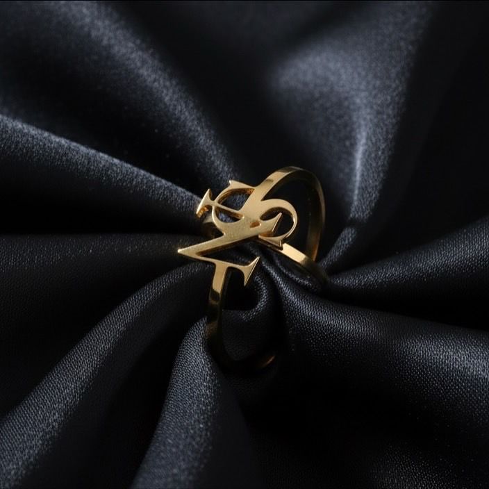 Personalized Double Initials Ring