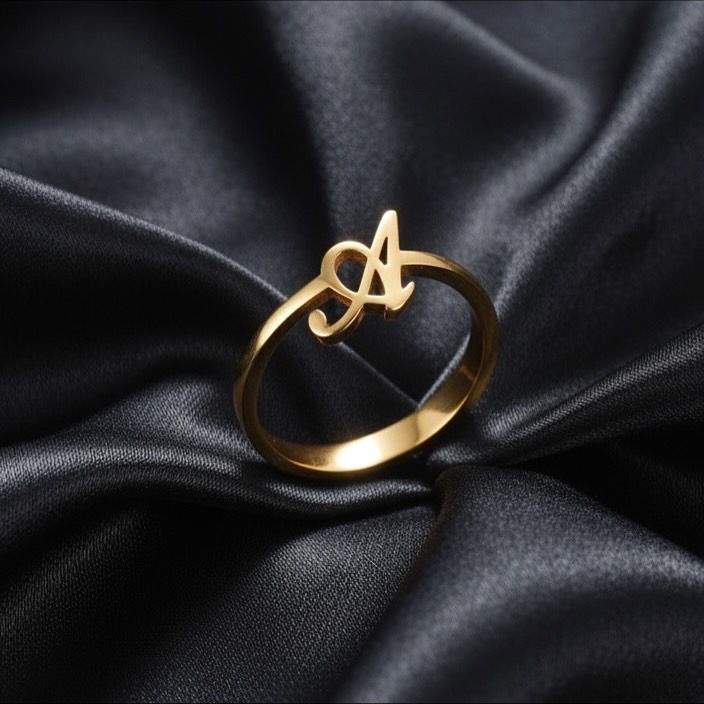 Personalized Single Initial Ring