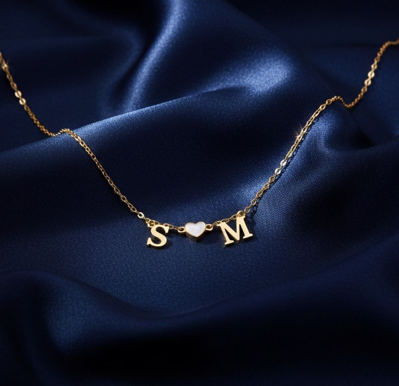 Personalized Heart-Initials Necklace
