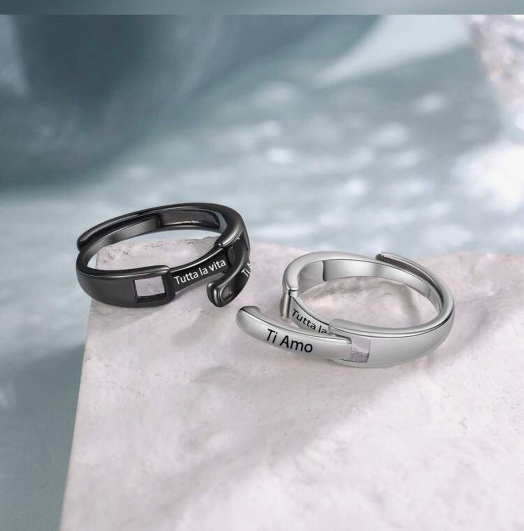 Personalized Double-Text Ring